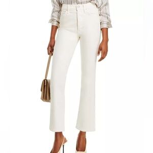 MOTHER The Tripper High Waist Bootcut Fray Jeans, White, 27, perfect condition!